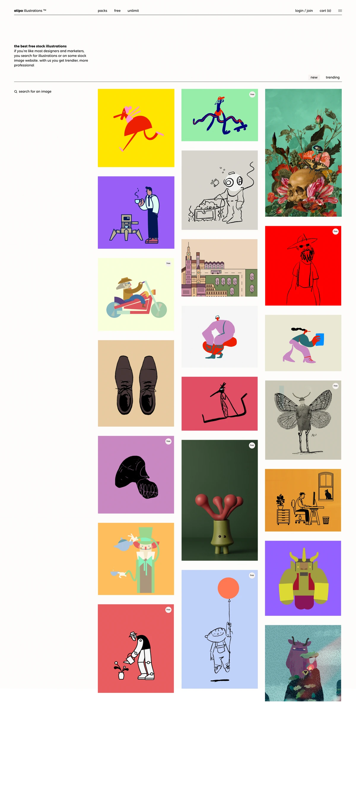 Atipo - Web application for illustration sales