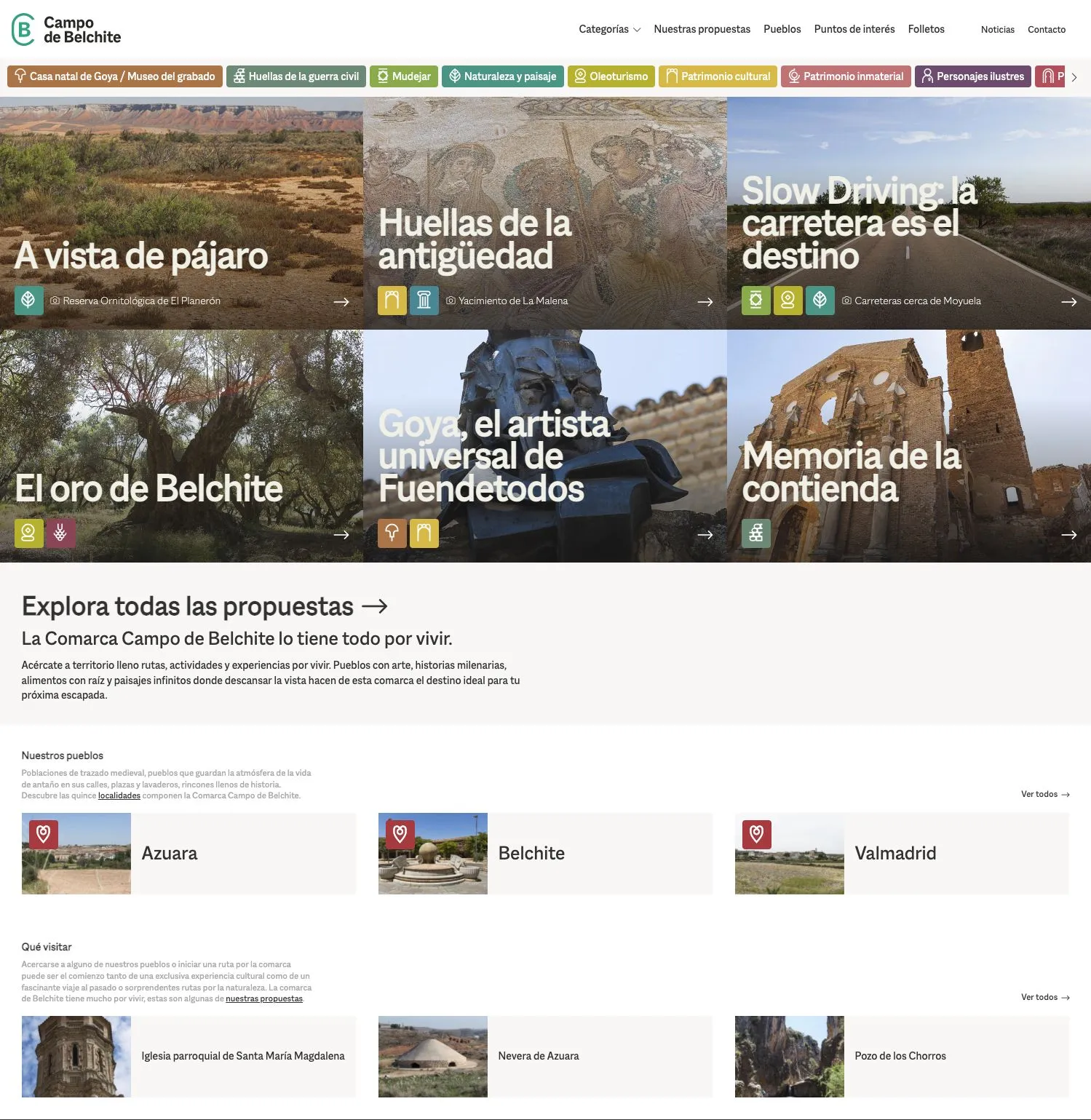 Belchite Tourism - Portal to promote tourism in the Belchite region.