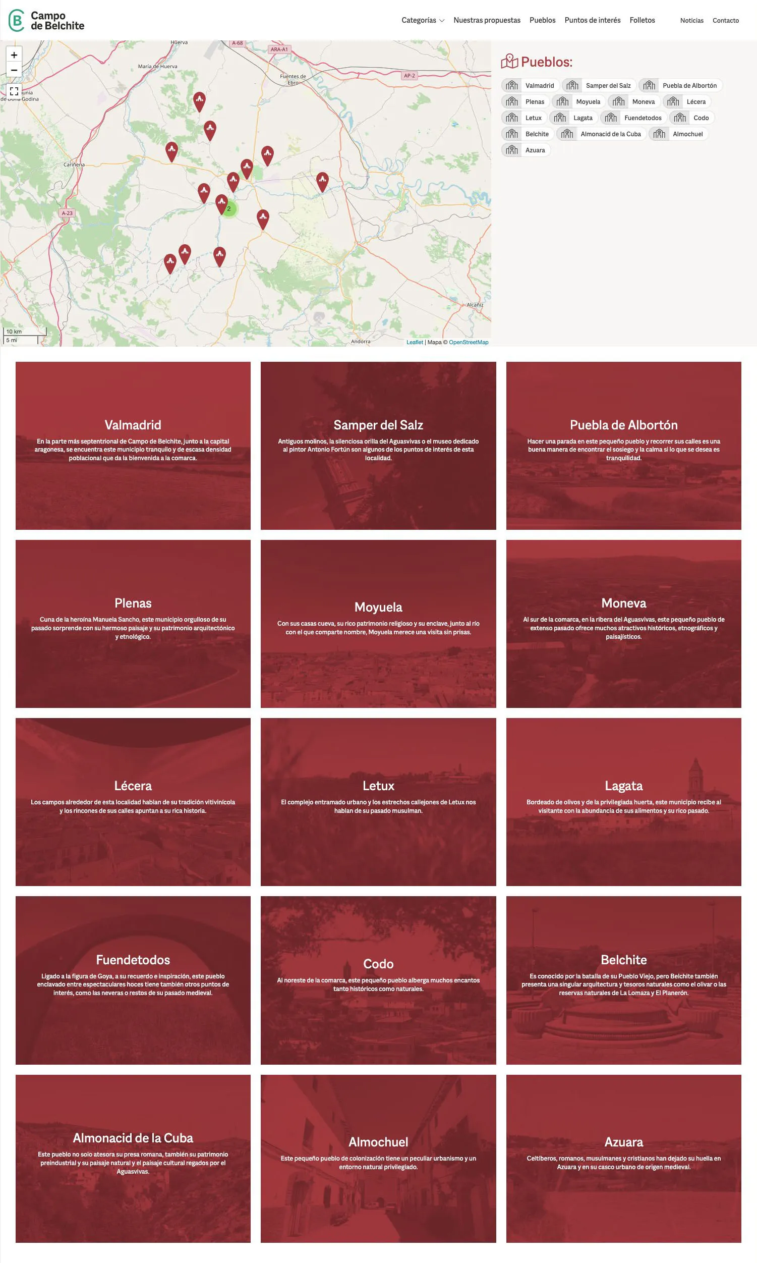 Belchite Tourism - Portal to promote tourism in the Belchite region.