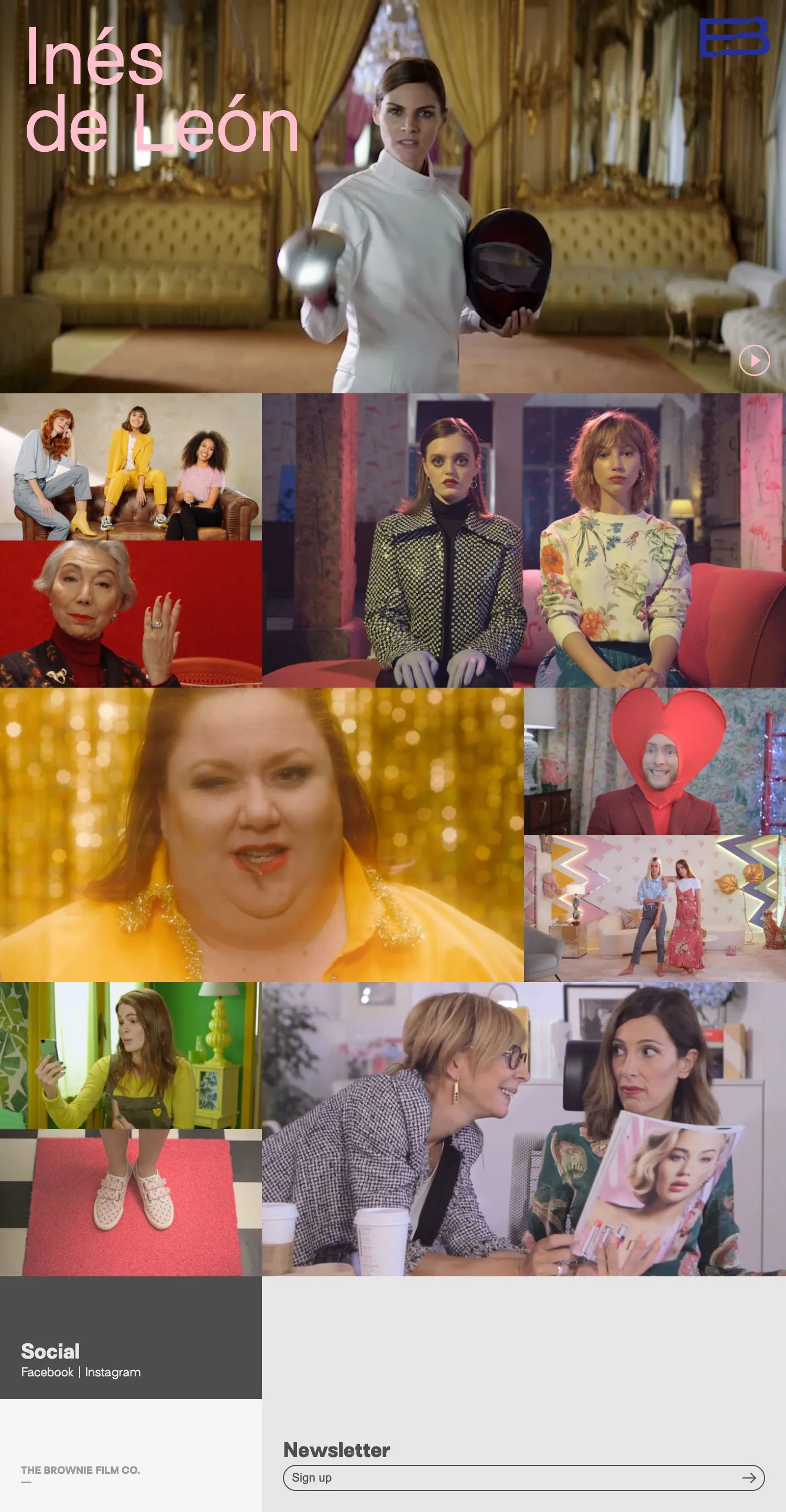 Brownie - Custom manageable website for audiovisual production company