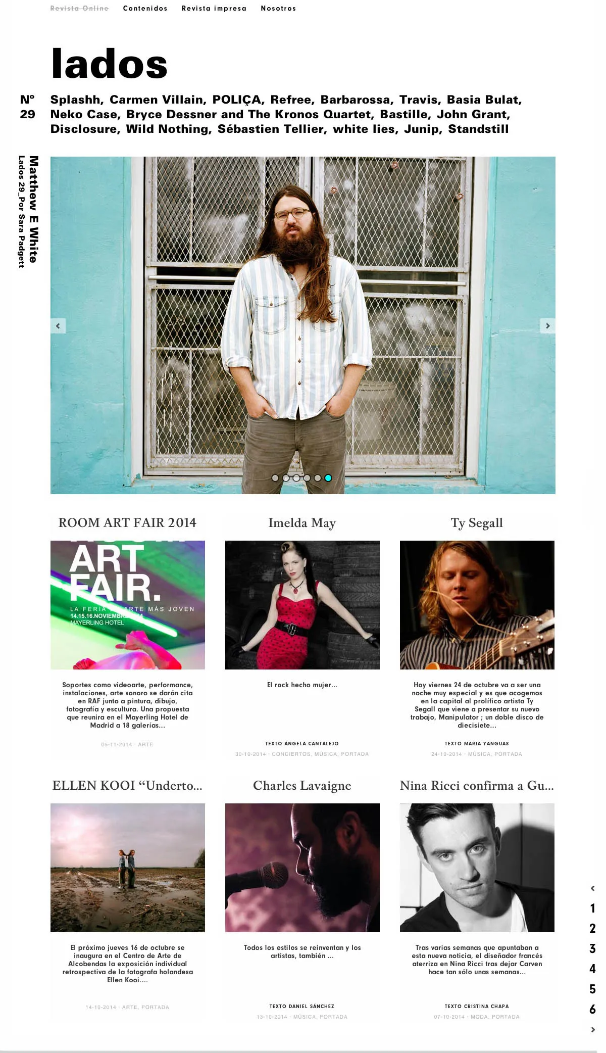 Lados Magazine - Website design, frontend and backend for an online magazine project in Zaragoza.
