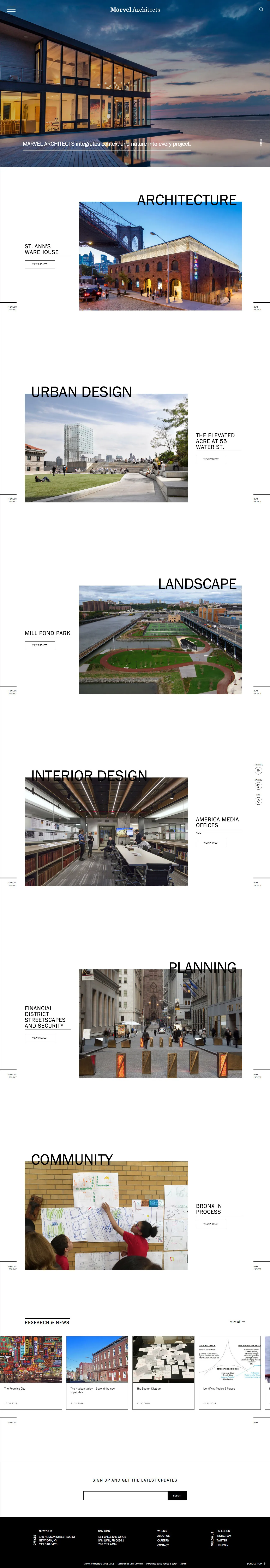 Marvel Architects - Custom intranet for an architecture firm