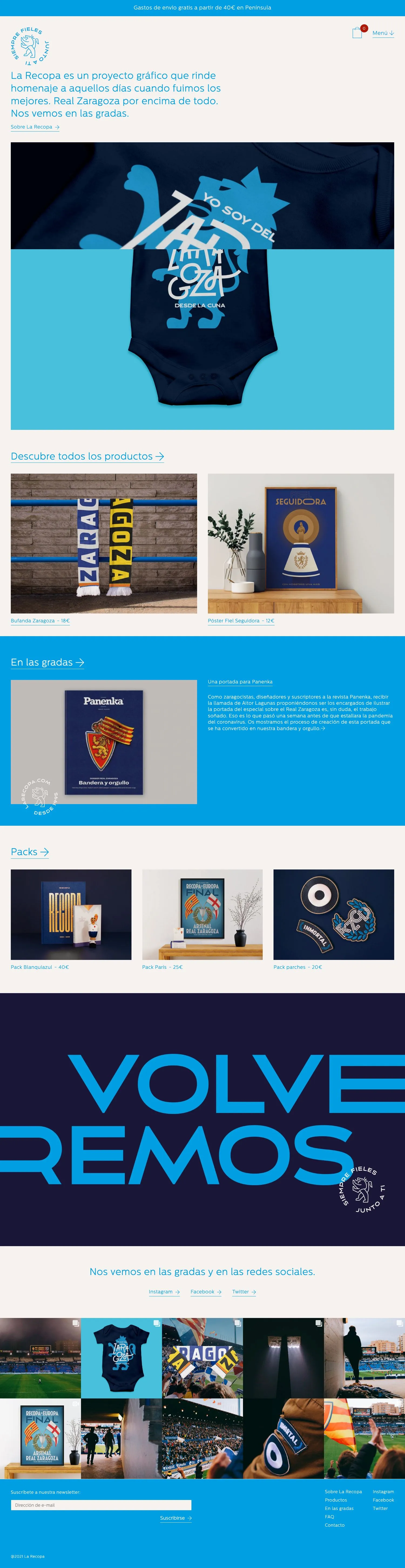 La Recopa - Custom Shopify-based online store.