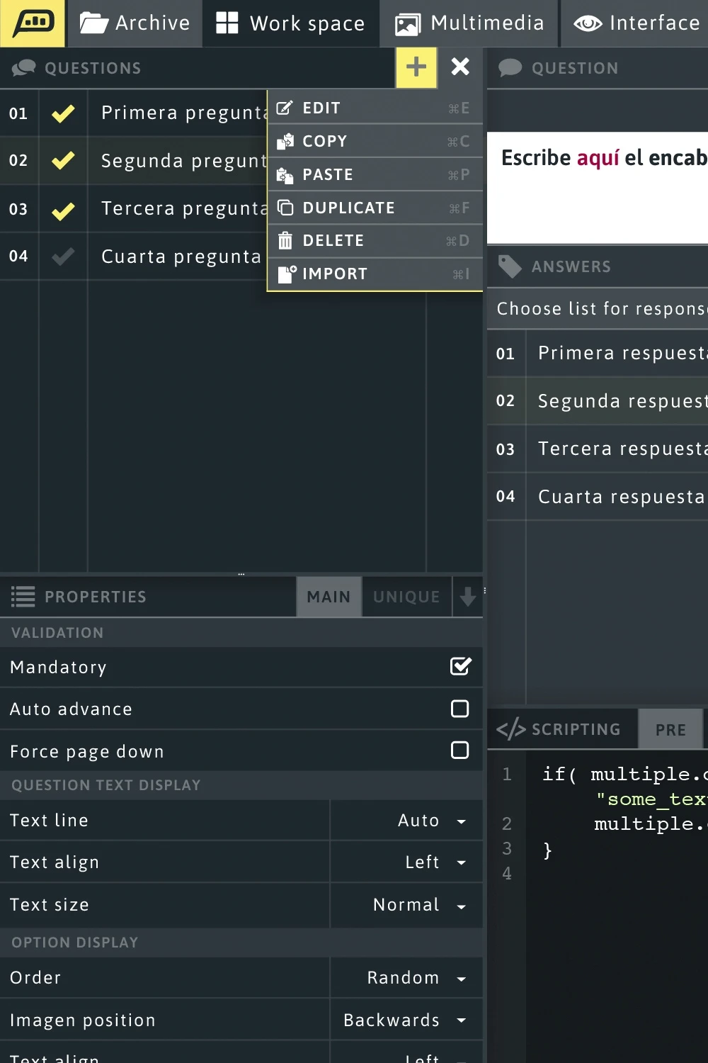 Rebranding, UI and UX for an application that creates, supervises, and generates electoral surveys and reports.